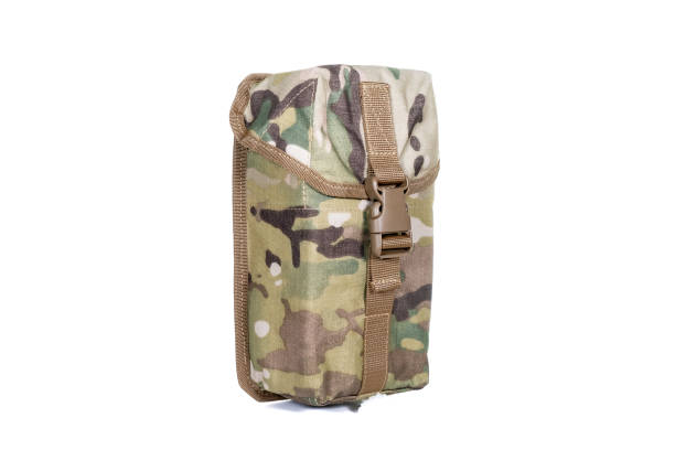 Multifunctional Tactical Weekender Convertible Outdoor Travel Canvas Backpack Isolated on White. Modern Camping Traveler Back Pack Bag Shoulder Straps and Haul Loop. Tactical Hiking Backpack